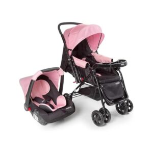 Carrinho de Bebê + Bebê Conforto Cosco - Azul Rajado
